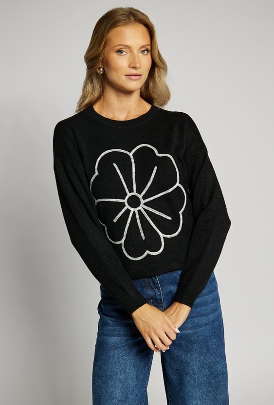 Sweter damski z wzorem