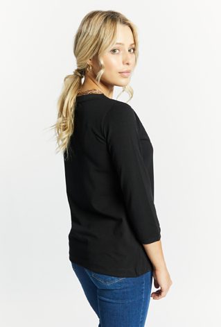 T-shirt damski ze ściągaczem