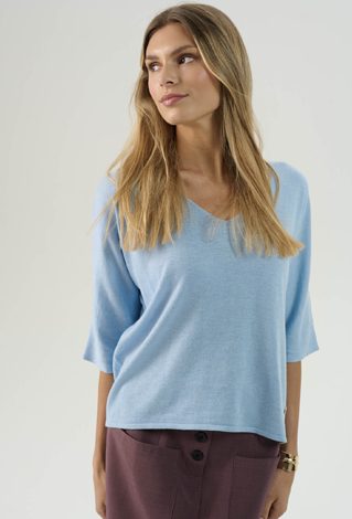 Lekki sweter domieszką wełny