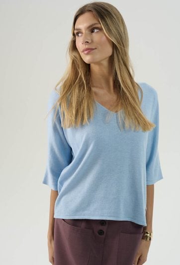 Lekki sweter domieszką wełny