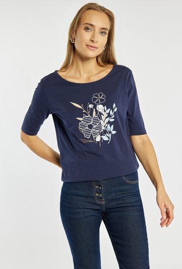 T-shirt damski z wzorem