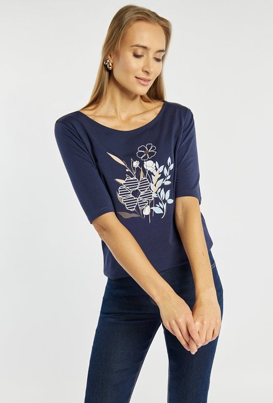 T-shirt damski z wzorem