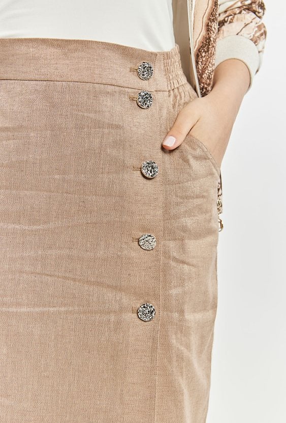 Lniana spódnica damska