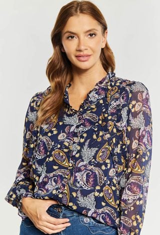 Wzorzysta bluzka damska