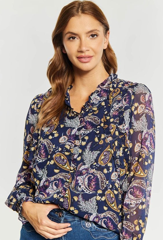 Wzorzysta bluzka damska