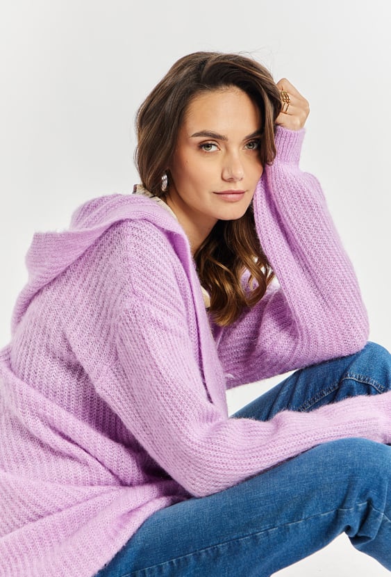 Dłuższy kardigan damski