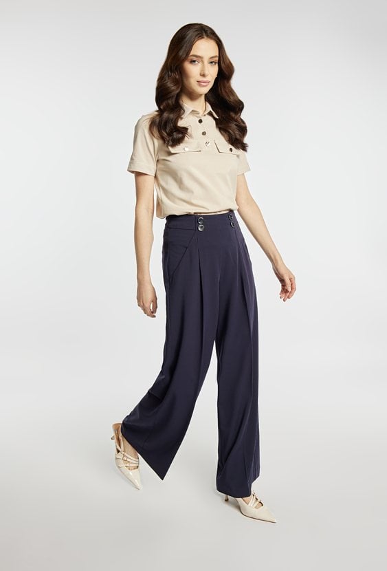 Spodnie z szeroką nogawką