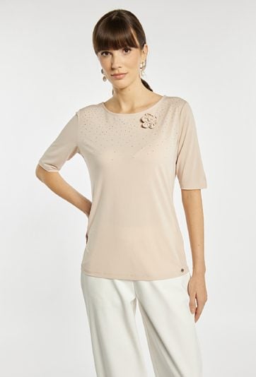 T-shirt z kwiatem 3D