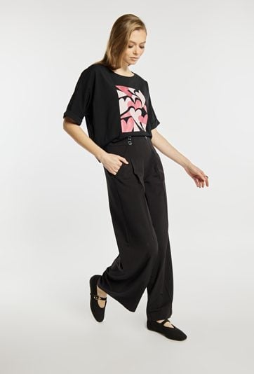 Spodnie z szeroką nogawką