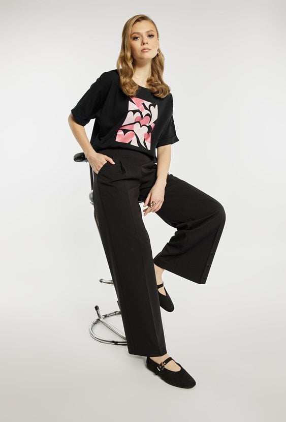 Spodnie z szeroką nogawką