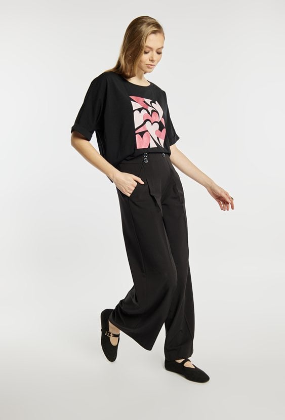 Spodnie z szeroką nogawką