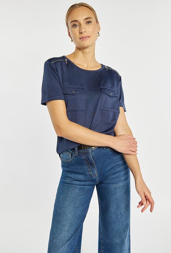 T-shirt z kieszonkami