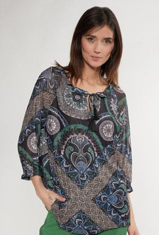 Wzorzysta bluzka damska