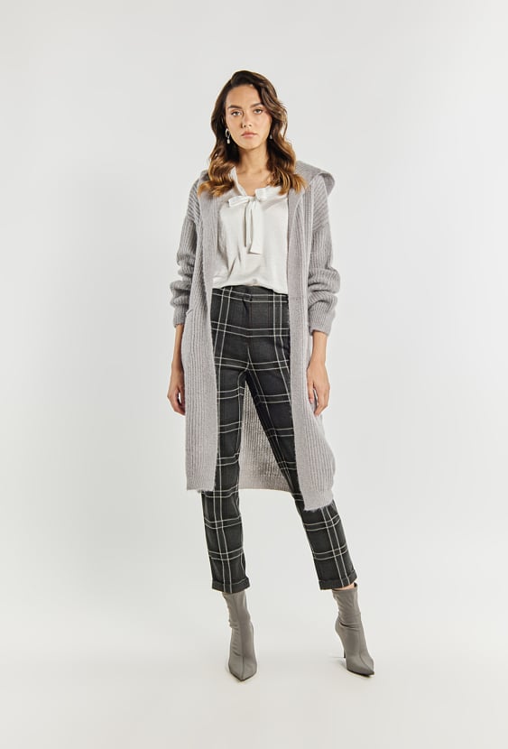 Dłuższy kardigan damski