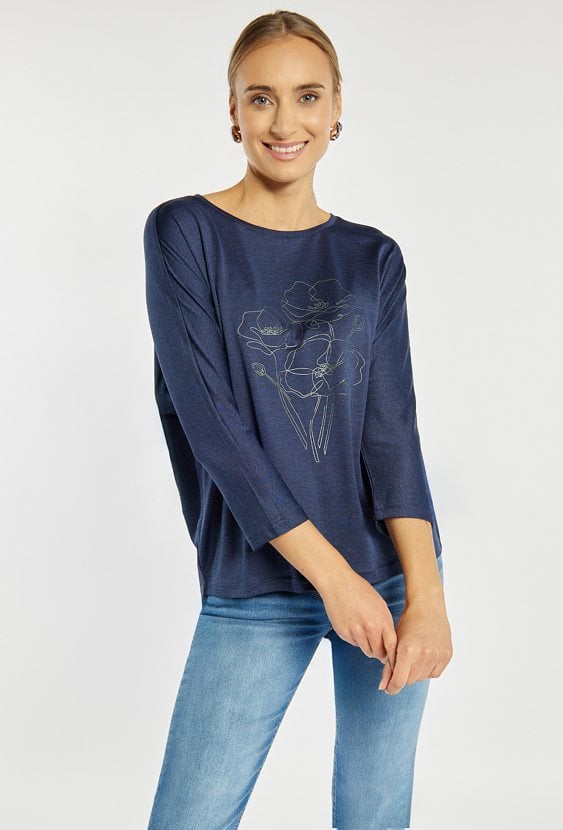 Bluzka z kwiatowym nadrukiem