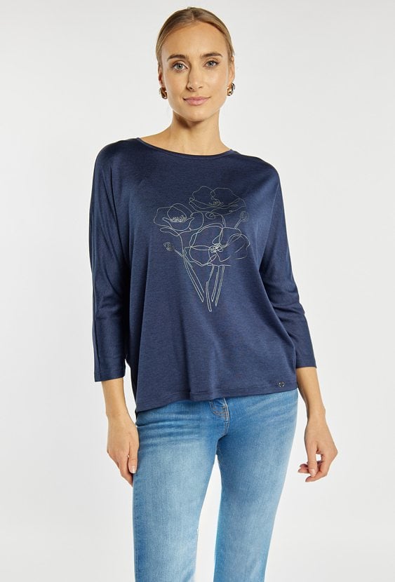 Bluzka z kwiatowym nadrukiem