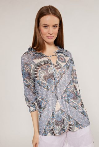Wzorzysta bluzka damska