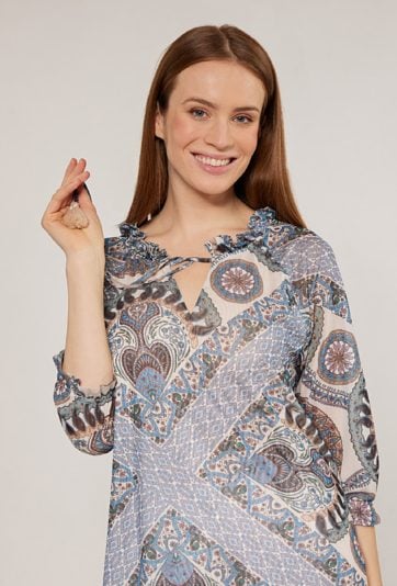 Wzorzysta bluzka damska