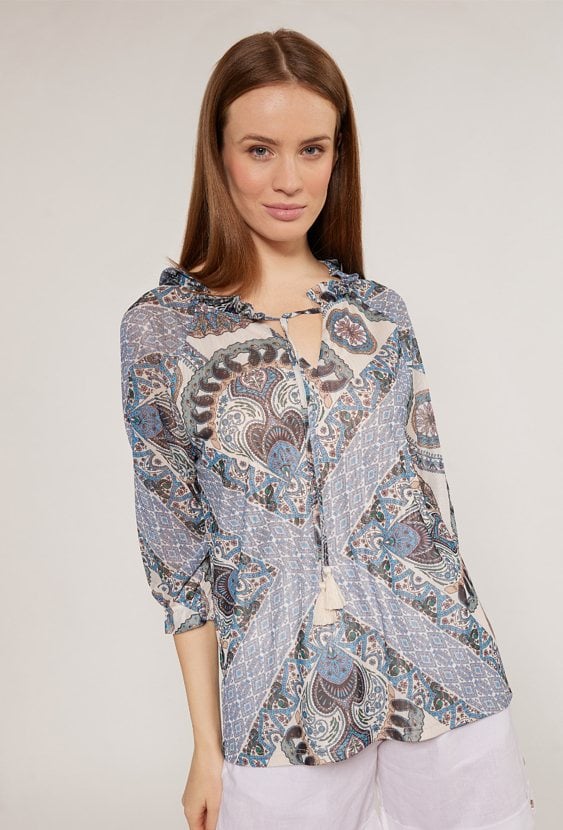 Wzorzysta bluzka damska