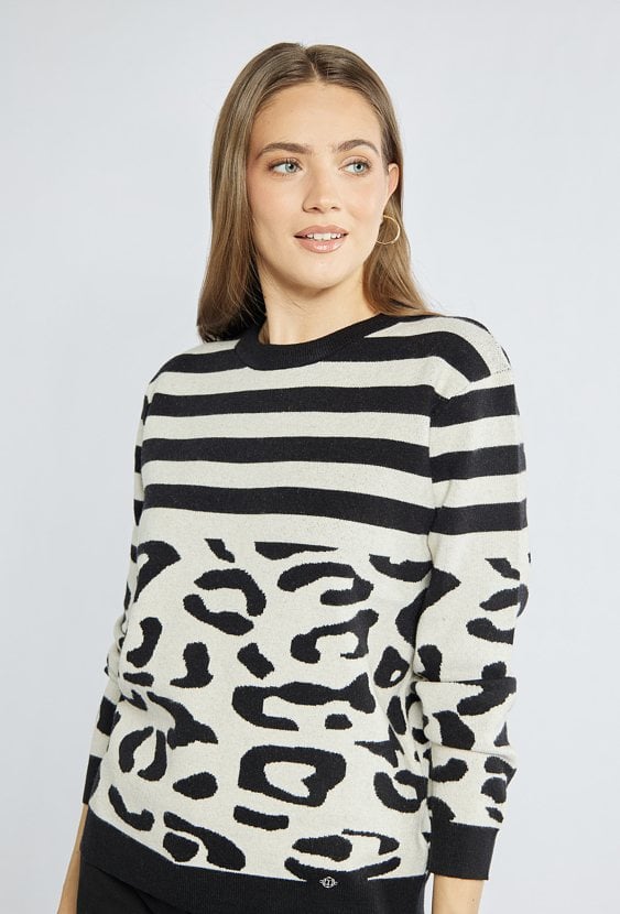 Sweter damski z wzorem