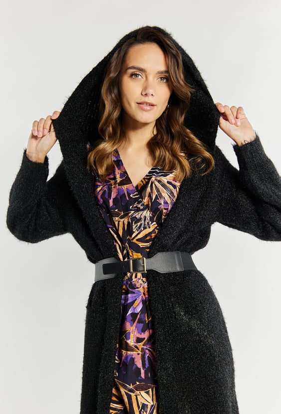 Dłuższy kardigan damski