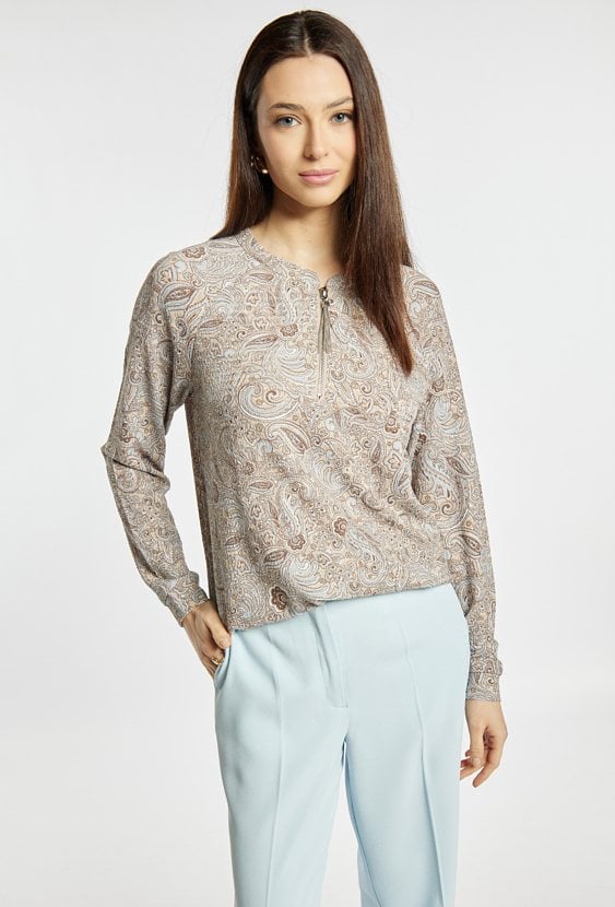 Wzorzysta bluzka damska