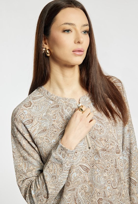 Wzorzysta bluzka damska