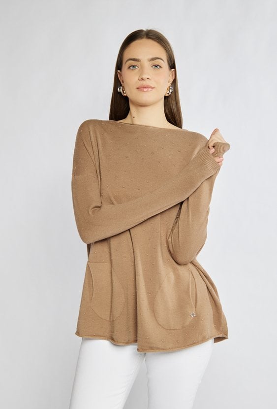 Sweter z kieszonkami