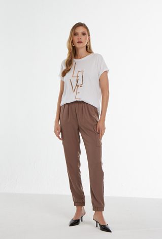 Spodnie typu cargo z lyocellu