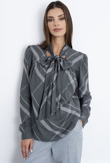 Bluzka damska z wiązaniem