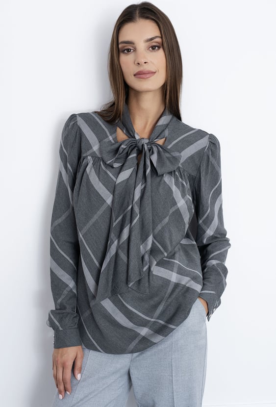 Bluzka damska z wiązaniem