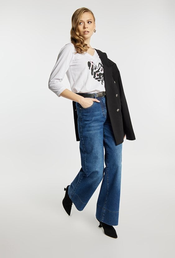 T-shirt z nadrukiem w kształcie serca