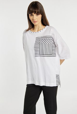 T-shirt damski z bawełny