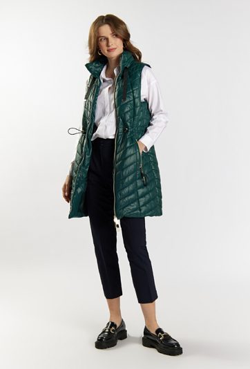 Pikowana kamizelka o dłuższym kroju