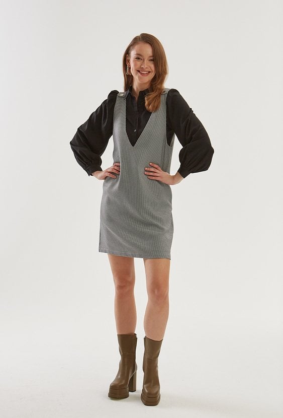 Mini sukienka w pepitkę