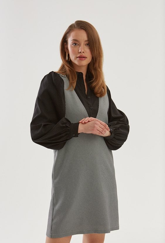 Mini sukienka w pepitkę