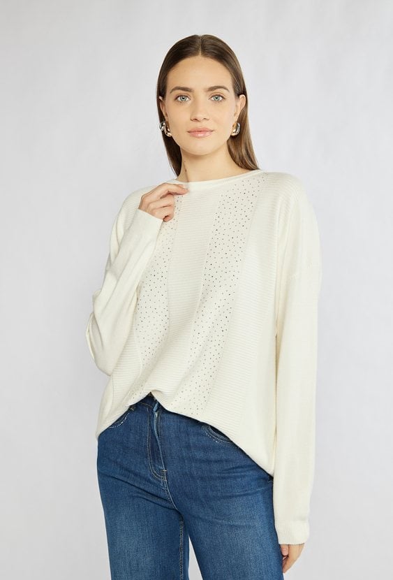 Sweter z małymi dżetami