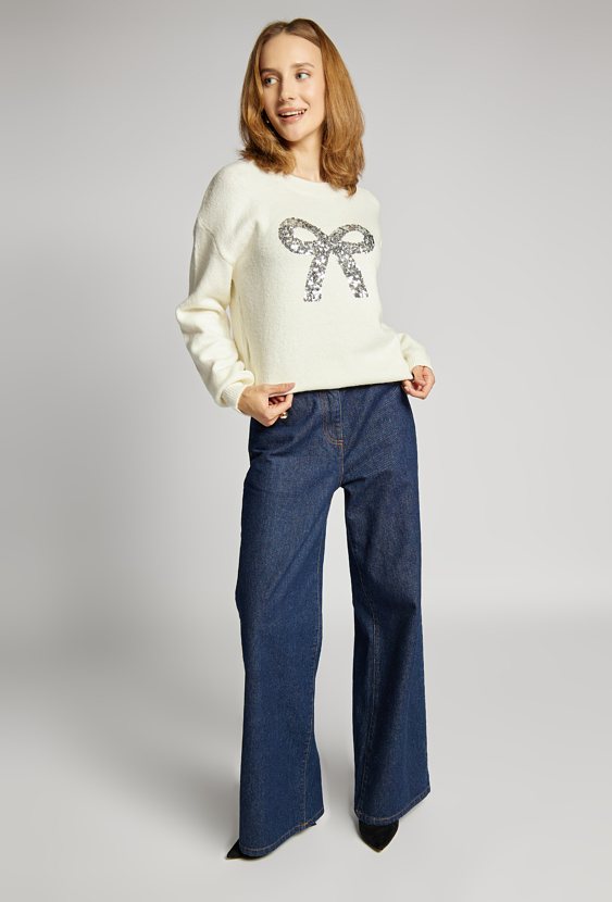Sweter damski z cekinami