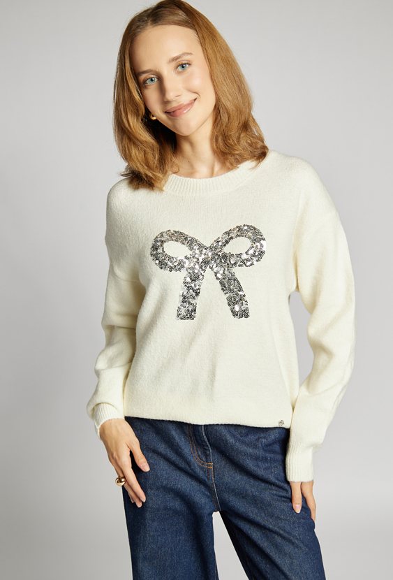 Sweter damski z cekinami