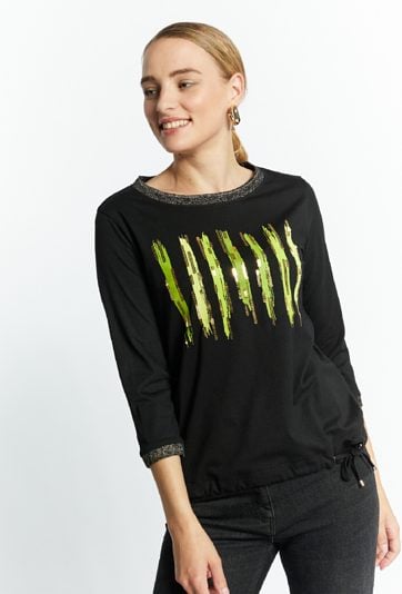 Bluzka z cekinowym nadrukiem