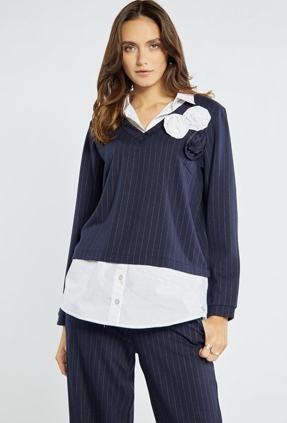 Elegancka bluza z koszulą