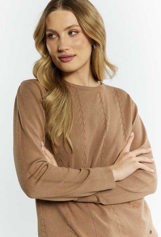 Sweter damski z delikatnym zdobieniem