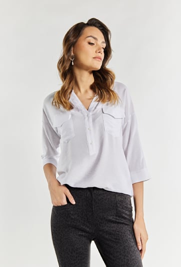 Bluzka damska z kieszonkami