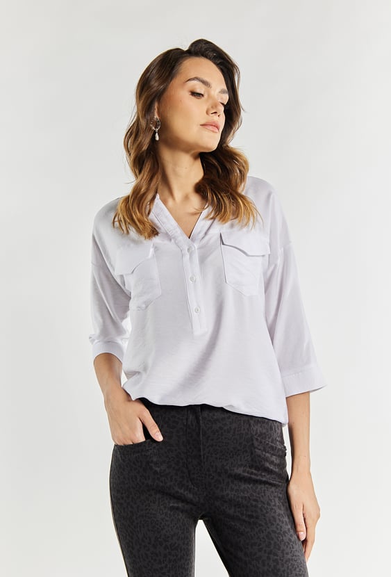 Bluzka damska z kieszonkami