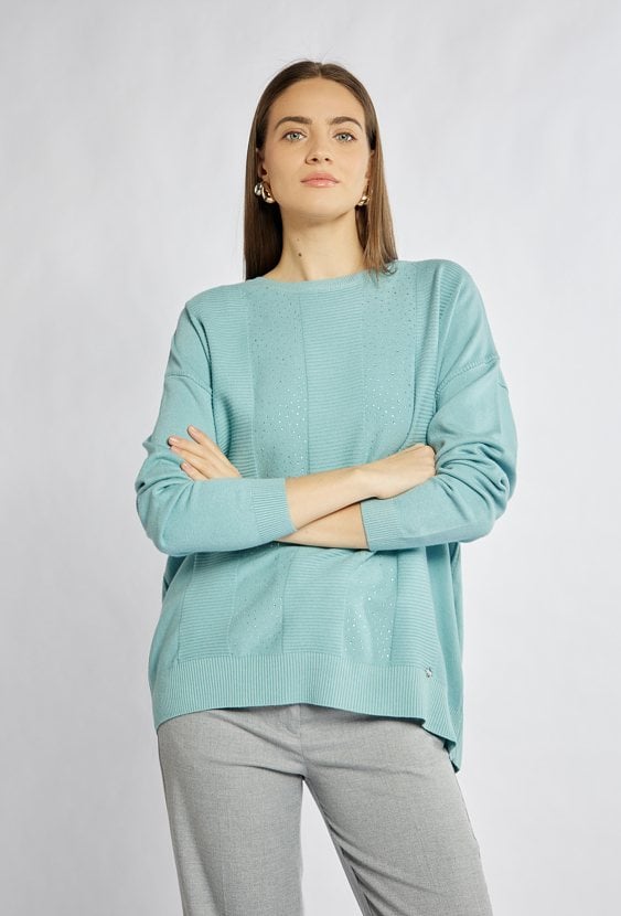 Sweter z małymi dżetami