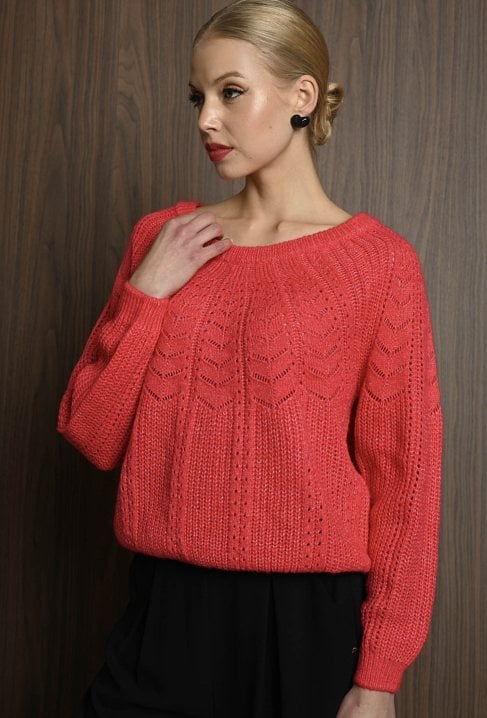 Miękki sweter z domieszką wełny