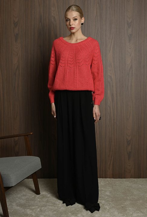 Miękki sweter z domieszką wełny