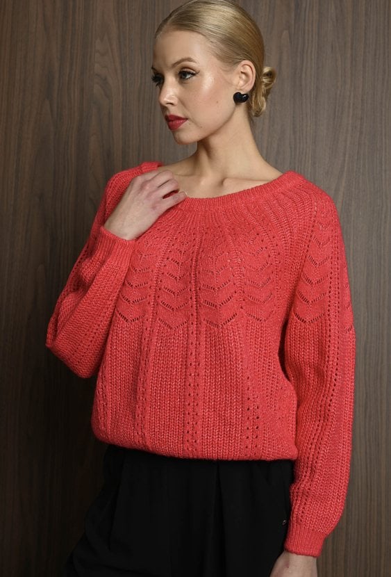 Miękki sweter z domieszką wełny