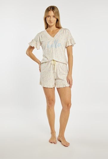 Koszulka od piżamy z falbanką