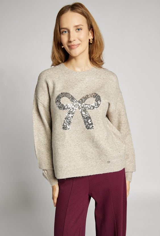 Sweter damski z cekinami